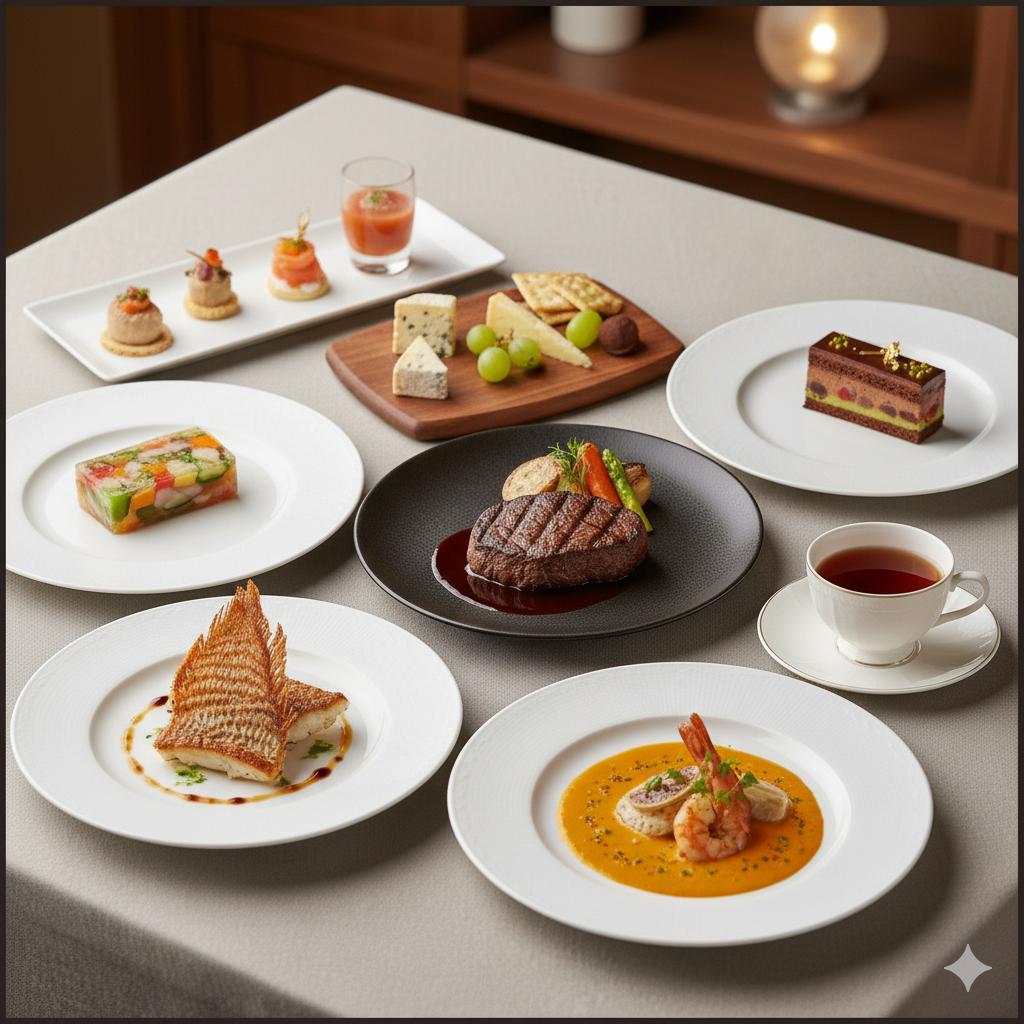 ディナーコースの写真